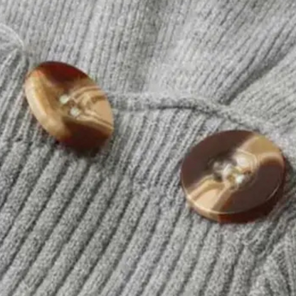 Jersey de Mujer con Cuello Cuadrado y Botones en Hombros | Ideal para Uso Diario