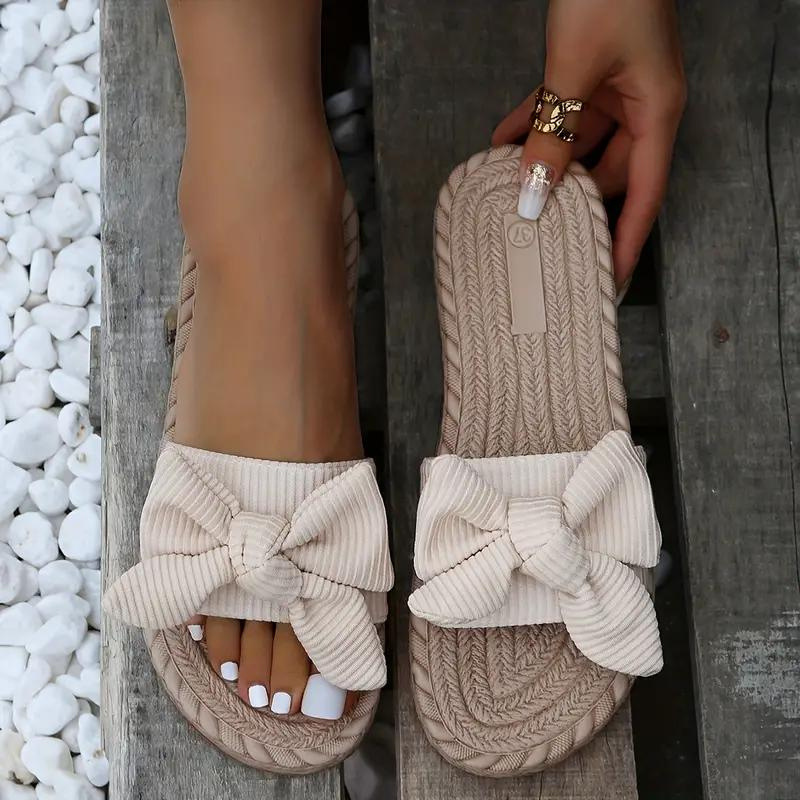 Sandalias Planas Slip-On Con Detalle De Lazo Para Mujer | Ideales Para Uso Diario En Temporadas Cálidas