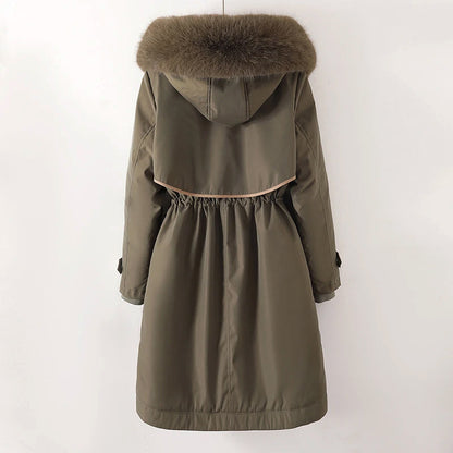 Chaqueta Acolchada con Capucha Amplia y Cierre de Cremallera para Mujer | Ideal para Invierno