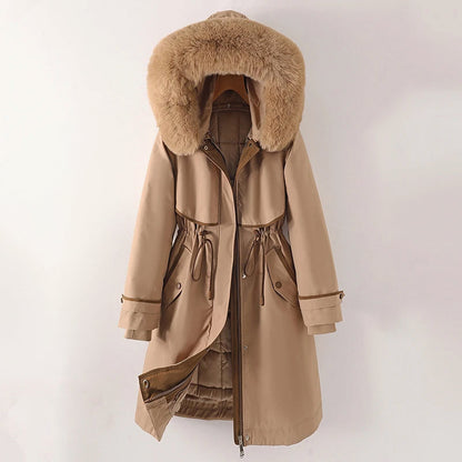 Chaqueta Acolchada con Capucha Amplia y Cierre de Cremallera para Mujer | Ideal para Invierno