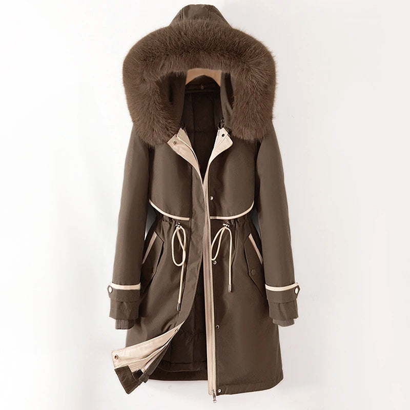 Chaqueta Acolchada con Capucha Amplia y Cierre de Cremallera para Mujer | Ideal para Invierno