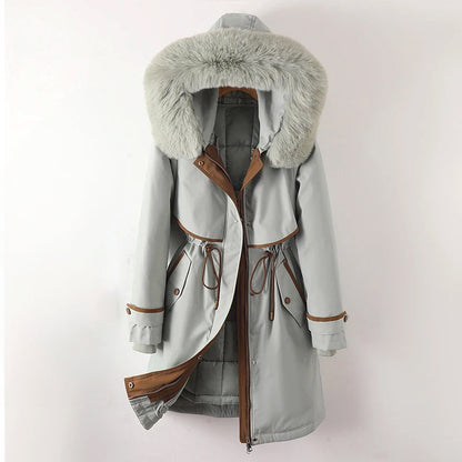 Chaqueta Acolchada con Capucha Amplia y Cierre de Cremallera para Mujer | Ideal para Invierno