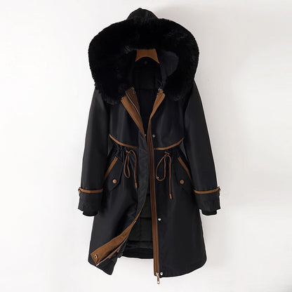 Chaqueta Acolchada con Capucha Amplia y Cierre de Cremallera para Mujer | Ideal para Invierno