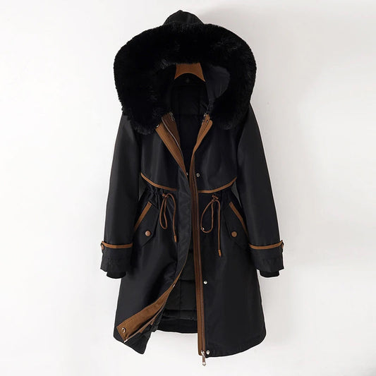 Chaqueta Acolchada con Capucha Amplia y Cierre de Cremallera para Mujer | Ideal para Invierno