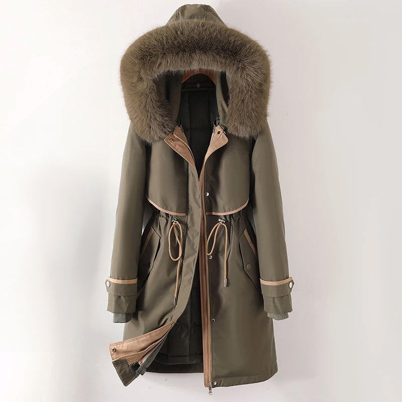 Chaqueta Acolchada con Capucha Amplia y Cierre de Cremallera para Mujer | Ideal para Invierno
