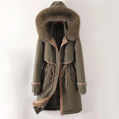 Chaqueta Acolchada con Capucha Amplia y Cierre de Cremallera para Mujer | Ideal para Invierno