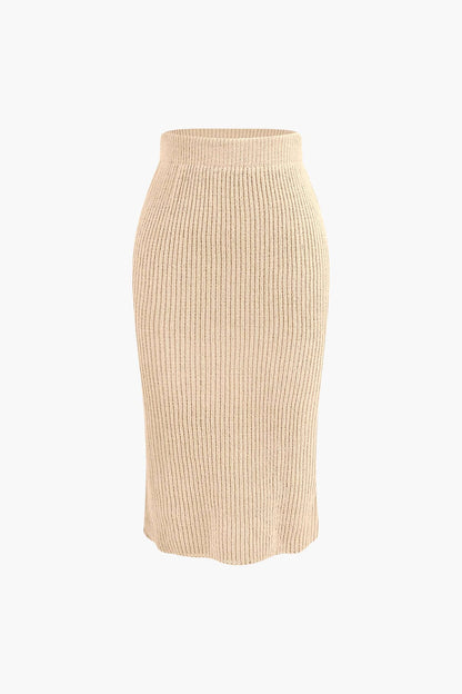 Conjunto De Dos Piezas Para Mujer Con Top Cruzado Y Falda Lápiz | Ideal Para Uso Diario Y Trabajo