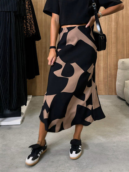 Falda Midi Evasé con Estampado de Cebra para Mujer | Ideal para Uso Diario y Noche