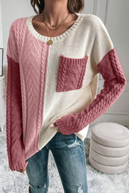 Jersey Con Diseño Color Block Y Mangas Largas Para Mujer | Ideal Para Uso Diario
