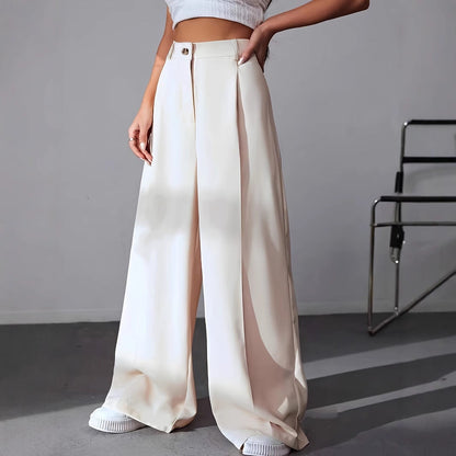 Pantalón Tailleur con Cintura Alta y Corte Recto para Mujer | Ideal para Uso Profesional y Diario