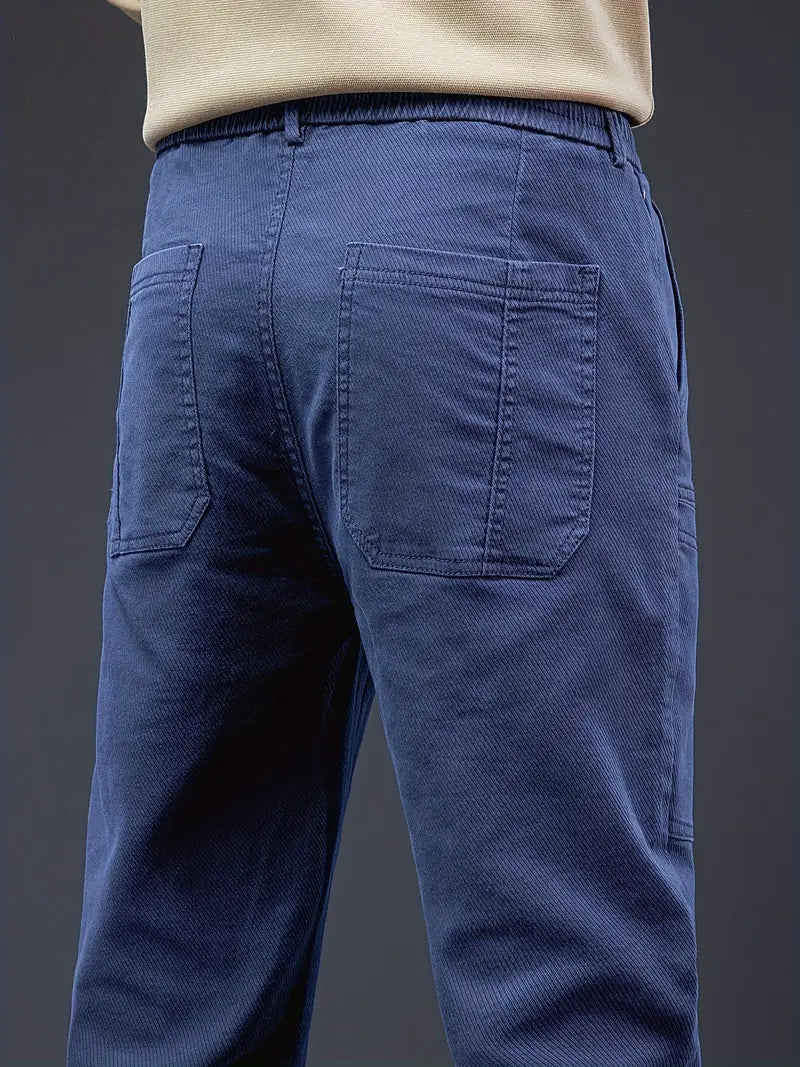 Pantalón De Jogging Con Cintura De Cordón Y Corte Ligeramente Ajustado Para Hombre | Ideal Para Uso Diario