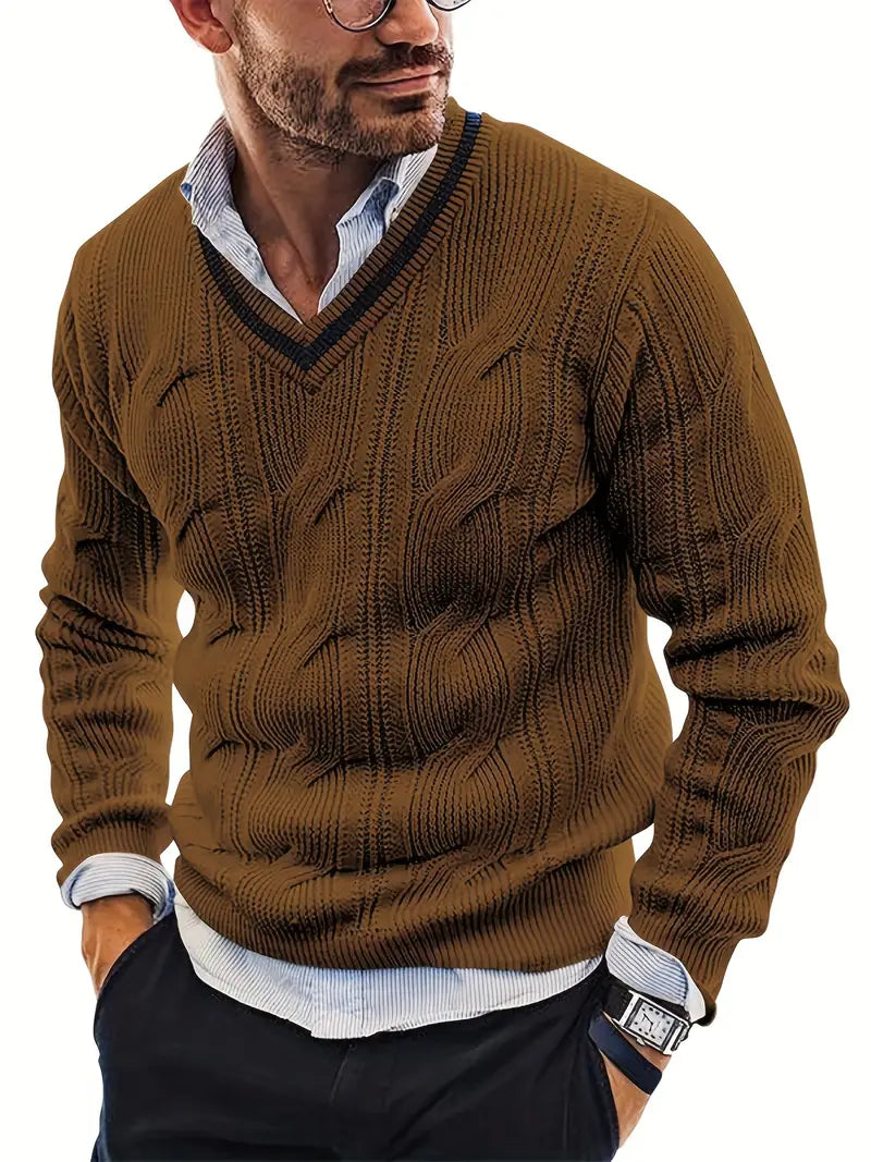 Jersey de Punto para Mujer con Cuello en V | Ideal para Uso Diario