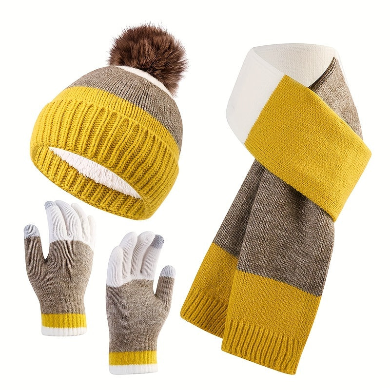 Conjunto de Invierno con Diseño de Bloques de Color para Mujer | Ideal para Actividades al Aire Libre