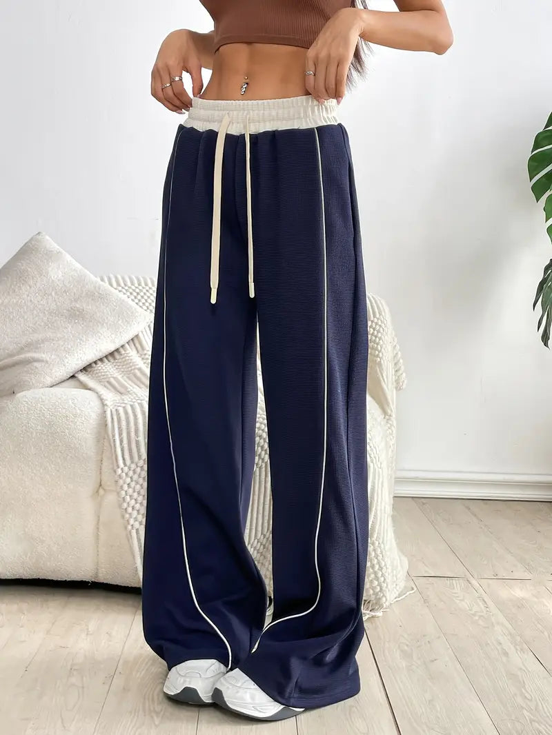 Pantalón Jogging de Corte Relajado con Cintura Ajustable para Mujer | Ideal para Uso en Casa y Actividades Ligeras