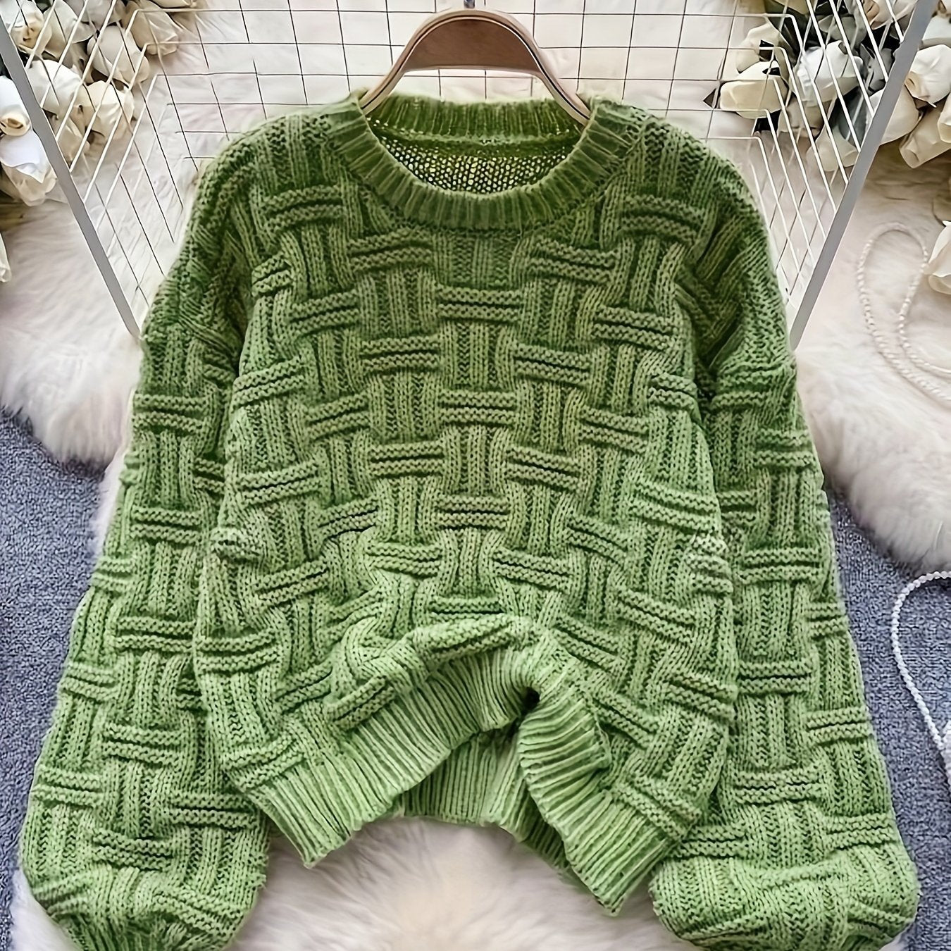 Jersey de Corte Estándar con Cuello Redondo para Mujer | Ideal para Uso Diario