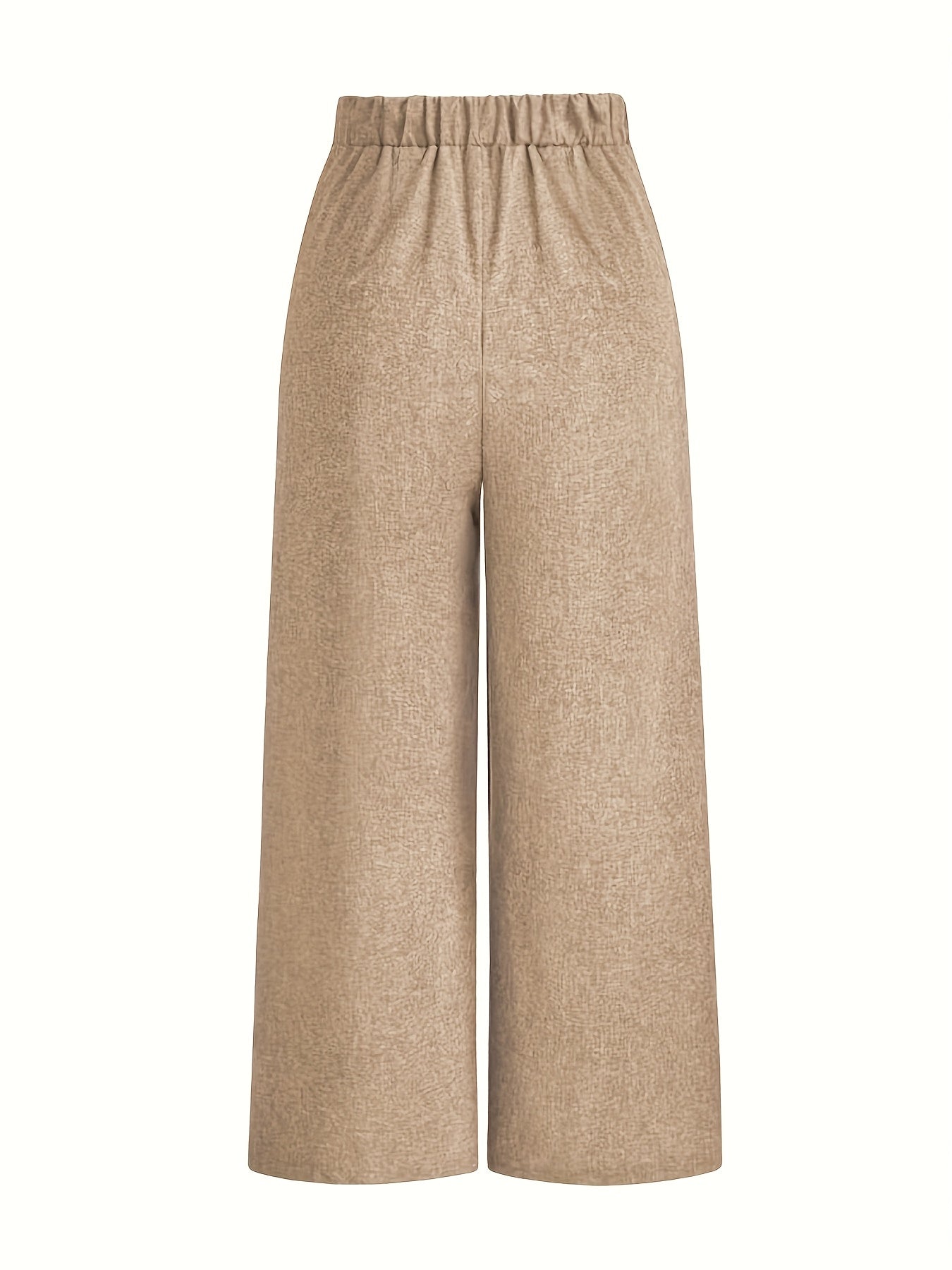 Pantalón De Talle Alto Con Piernas Anchas Y Pliegues Frontales Para Mujer | Ideal Para Uso Diario O Profesional