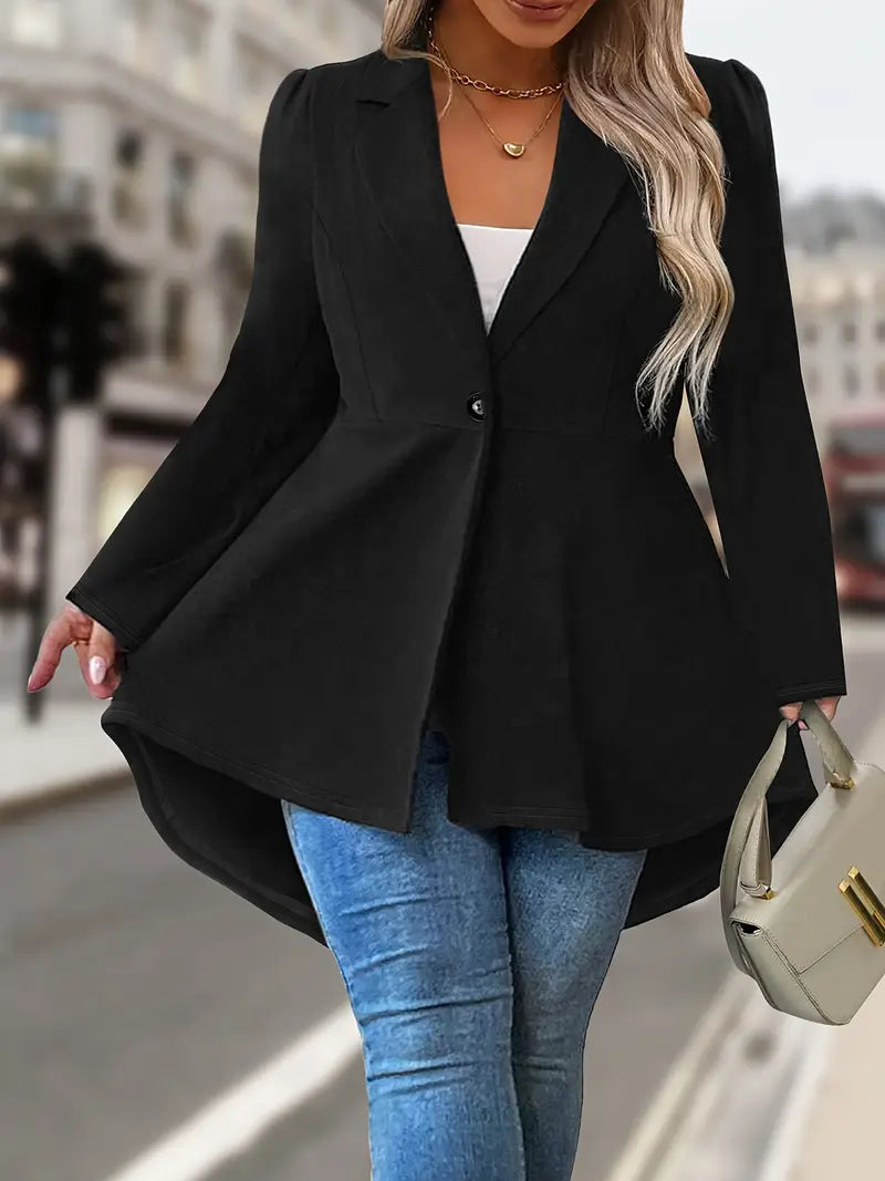 Blazer con Cierre de Un Botón para Mujer | Ideal para Uso Profesional y Semi-Formal