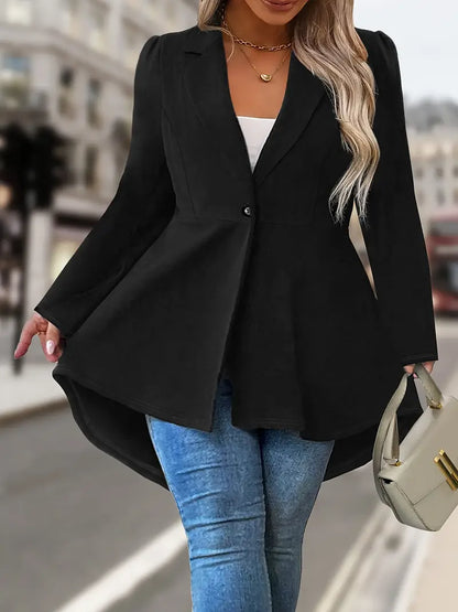 Blazer con Cierre de Un Botón para Mujer | Ideal para Uso Profesional y Semi-Formal