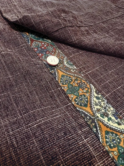 Camisa de Manga Larga con Cierre de Botones y Detalles Contrastantes para Hombre | Ideal para Uso Diario y Contextos Formales