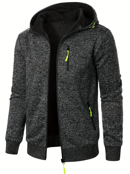 Chaqueta con Capucha y Cierre de Cremallera para Hombre | Ideal para Uso Diario