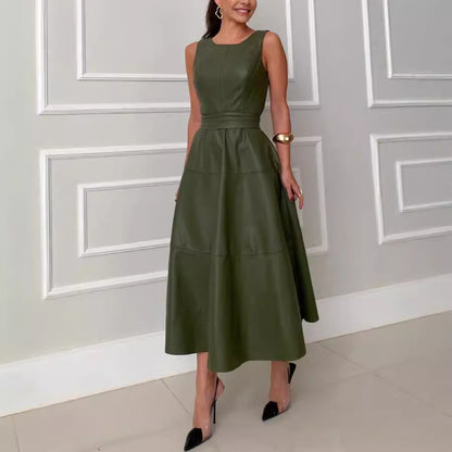 Vestido Midi Ajustado Con Falda Evasé Para Mujer | Ideal Para Uso Profesional Y Salidas De Día