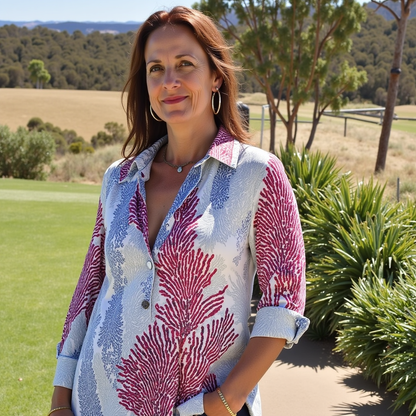 Camisa De Corte Fluido Con Estampado Floral Para Mujer | Ideal Para Uso Diario