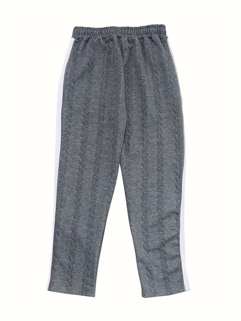 Pantalón de Corte Amplio con Botones Laterales y Cintura Elástica para Hombre | Ideal para Uso Diario