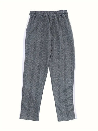 Pantalón de Corte Amplio con Botones Laterales y Cintura Elástica para Hombre | Ideal para Uso Diario