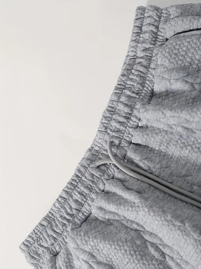 Conjunto de Dos Piezas con Motivo Trenzado en Relieve para Mujer | Ideal para Uso Diario
