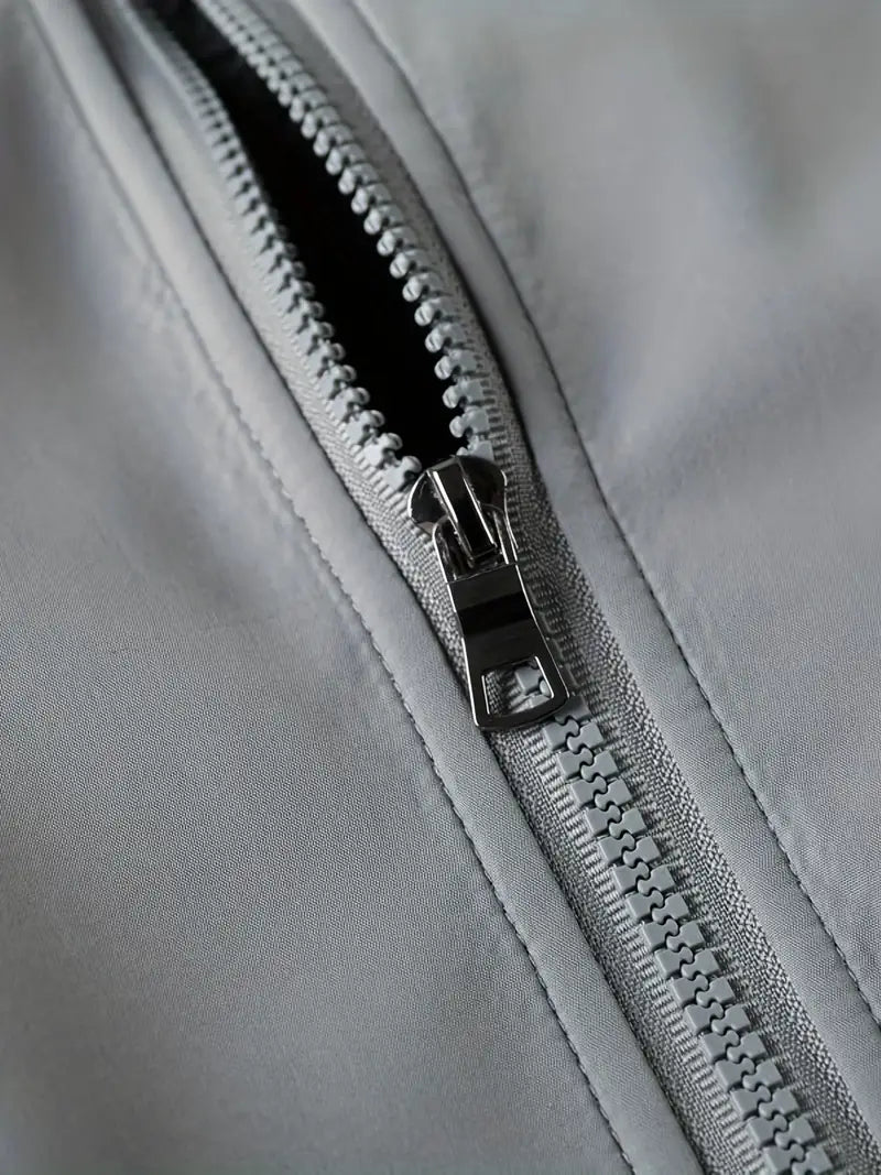 Chaqueta Con Cierre De Cremallera Y Corte Clásico Para Hombre | Ideal Para Uso Diario