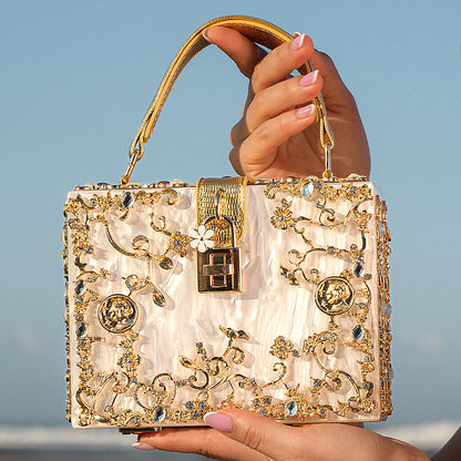 Pochette Rígida Con Asa Superior Y Cadena Amovible Para Eventos | Ideal Para Salidas Nocturnas