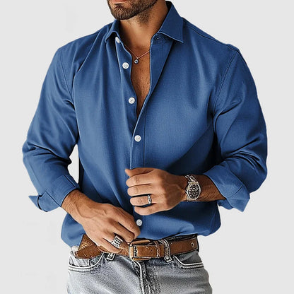 Camisa Con Cierre De Botones Y Corte Ajustado Para Hombres | Ideal Para Uso Profesional O Diario
