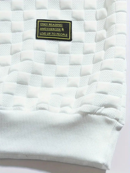 Sudadera Con Motivo Texturizado En Relieve Para Hombre | Ideal Para Uso Diario