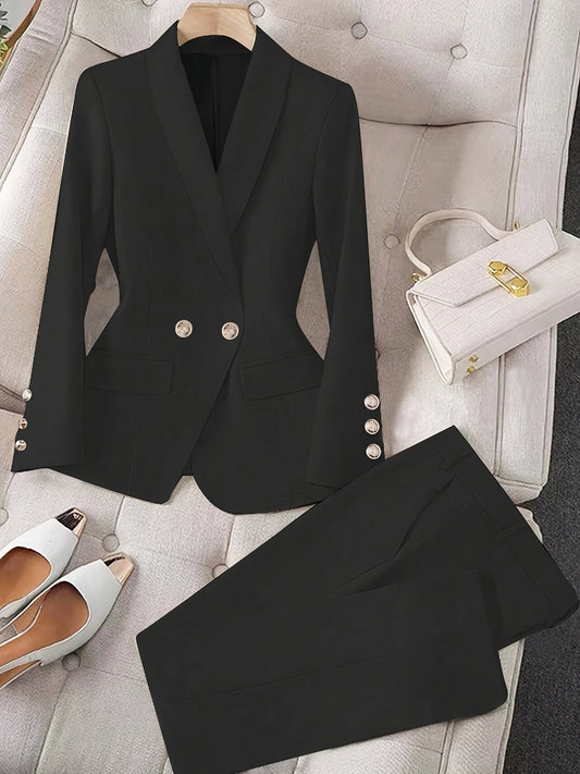 Conjunto de Blazer con Pantalón de Corte Ajustado para Mujer | Ideal para Eventos Formales y Entorno Profesional
