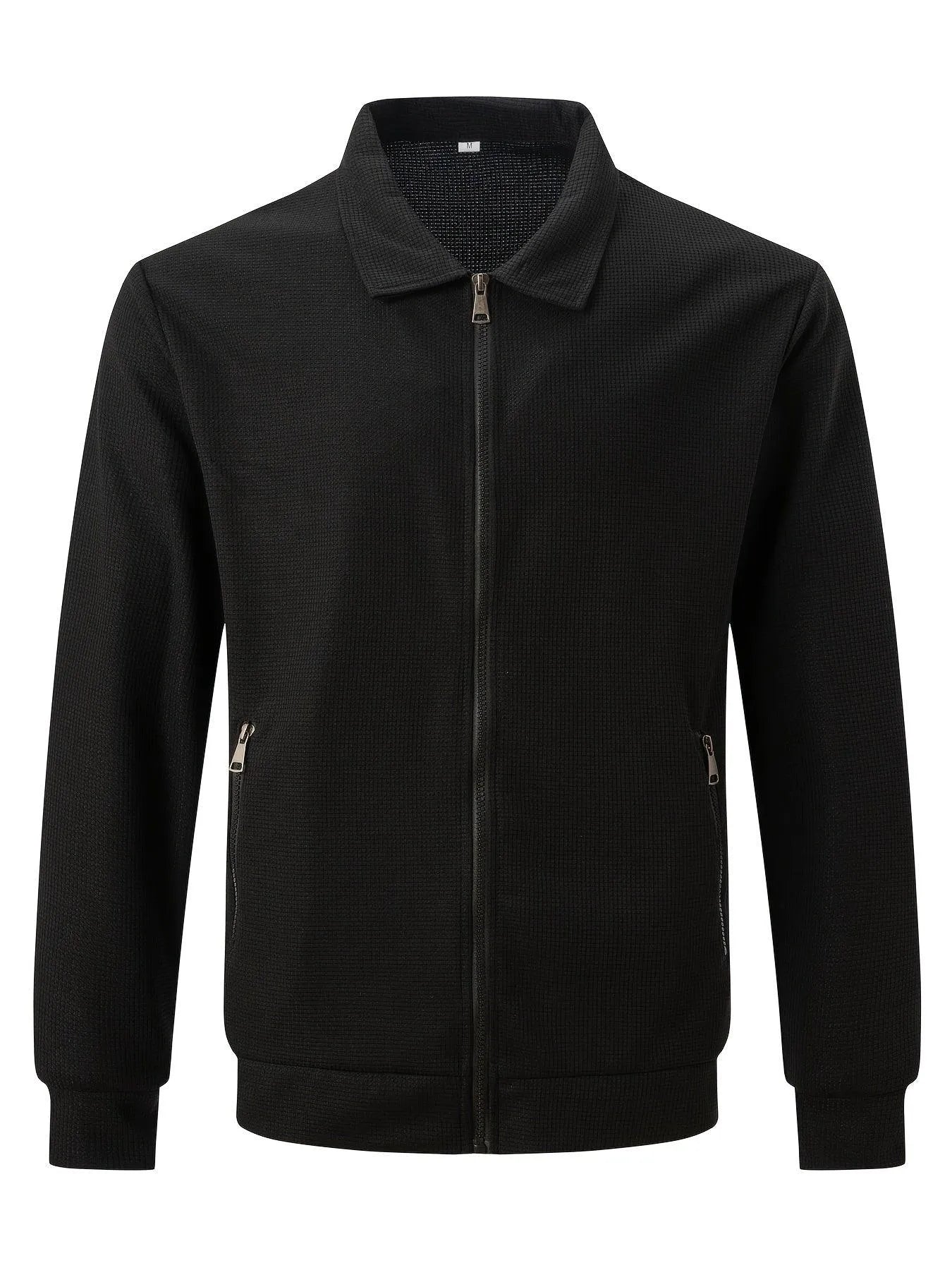 Chaqueta De Color Liso Con Diseño Flexible Para Hombre | Ideal Para Uso Diario Y Entretiempo
