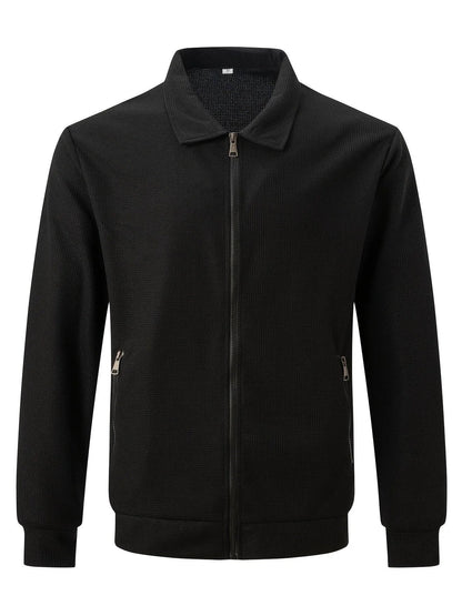 Chaqueta De Color Liso Con Diseño Flexible Para Hombre | Ideal Para Uso Diario Y Entretiempo