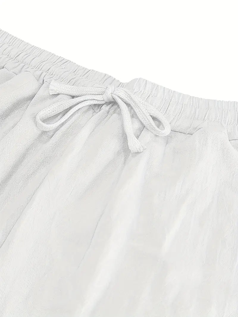 Pantalón Casual de Corte Amplio con Cintura Elástica y Bolsillos Profundos para Hombre | Ideal para Uso Diario