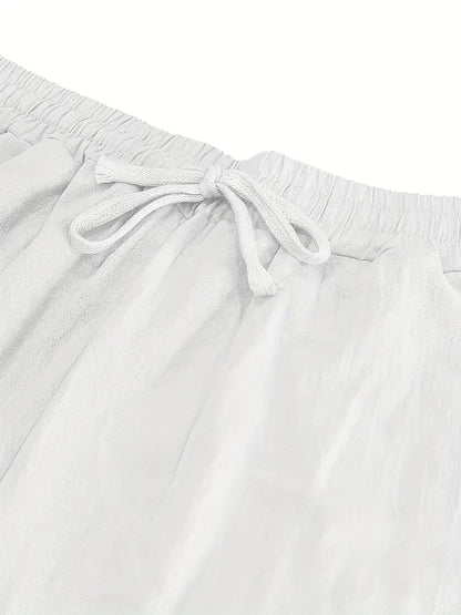 Pantalón Casual de Corte Amplio con Cintura Elástica y Bolsillos Profundos para Hombre | Ideal para Uso Diario