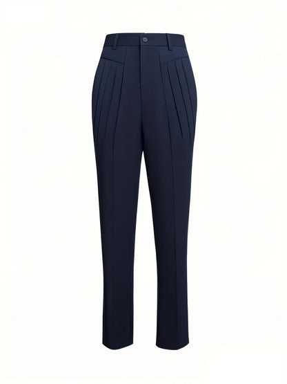 Pantalón Slim con Cintura Ajustada y Bolsillos Laterales para Hombre | Ideal para Uso Diario