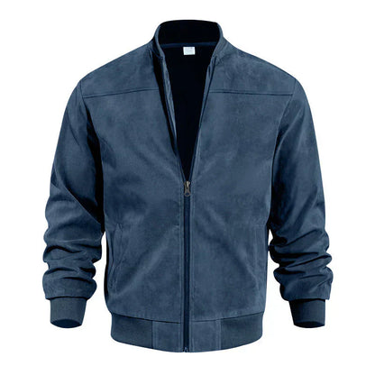 Blouson Con Cremallera Y Cuello Redondo Para Hombre | Ideal Para Uso Diario
