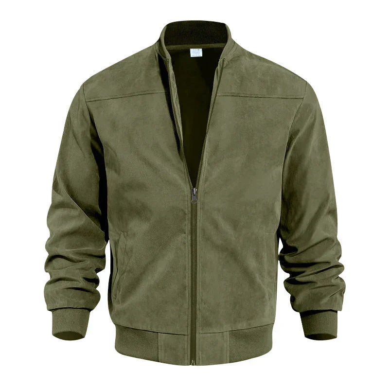 Blouson Con Cremallera Y Cuello Redondo Para Hombre | Ideal Para Uso Diario