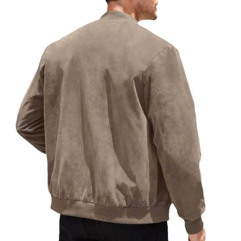 Blouson Con Cremallera Y Cuello Redondo Para Hombre | Ideal Para Uso Diario