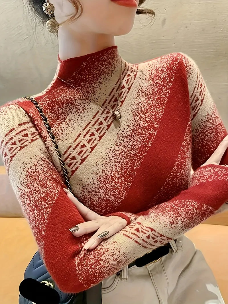 Jersey De Punto Con Diseño De Rayas Para Mujer | Ideal Para Uso Diario
