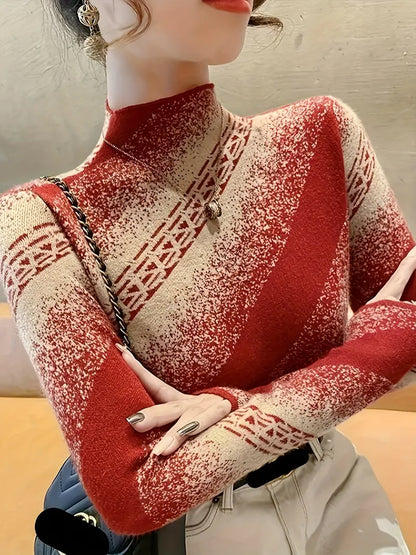 Jersey De Punto Con Diseño De Rayas Para Mujer | Ideal Para Uso Diario