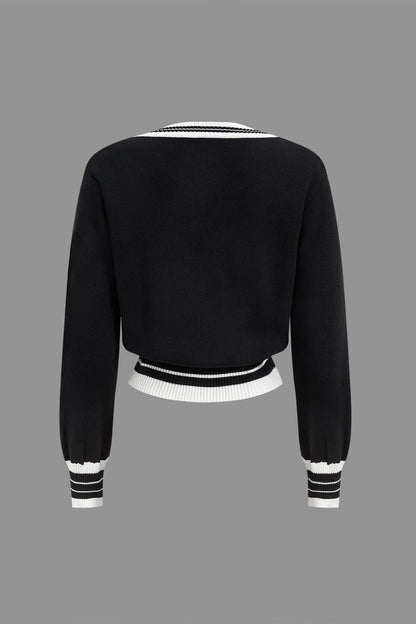 Conjunto De Dos Piezas Para Mujer Con Cárdigan Corto Y Pantalón Amplio | Ideal Para Uso Diario Y Trabajo
