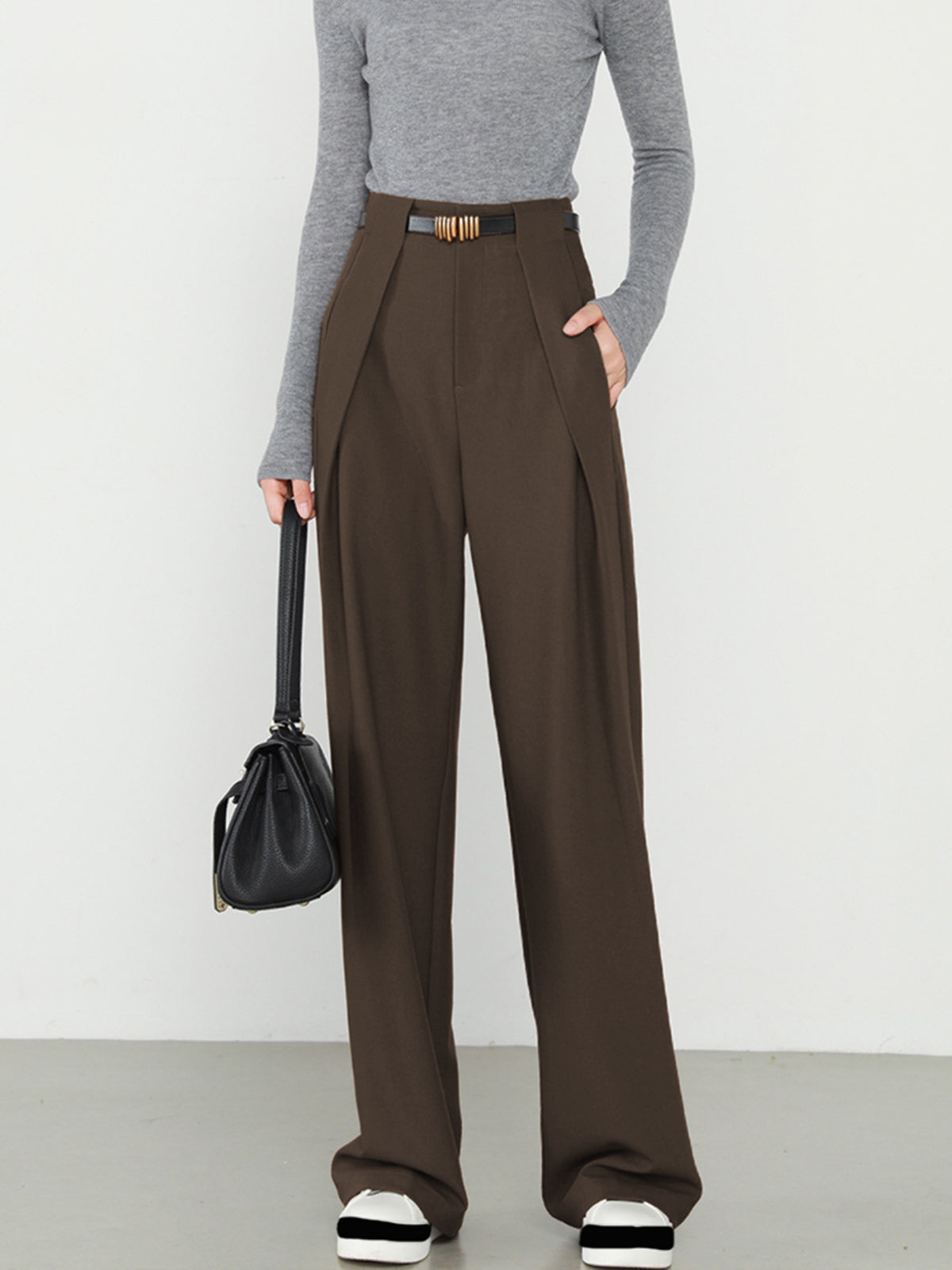 Pantalón Recto Con Bolsillos Laterales Para Mujer | Ideal Para Uso Diario