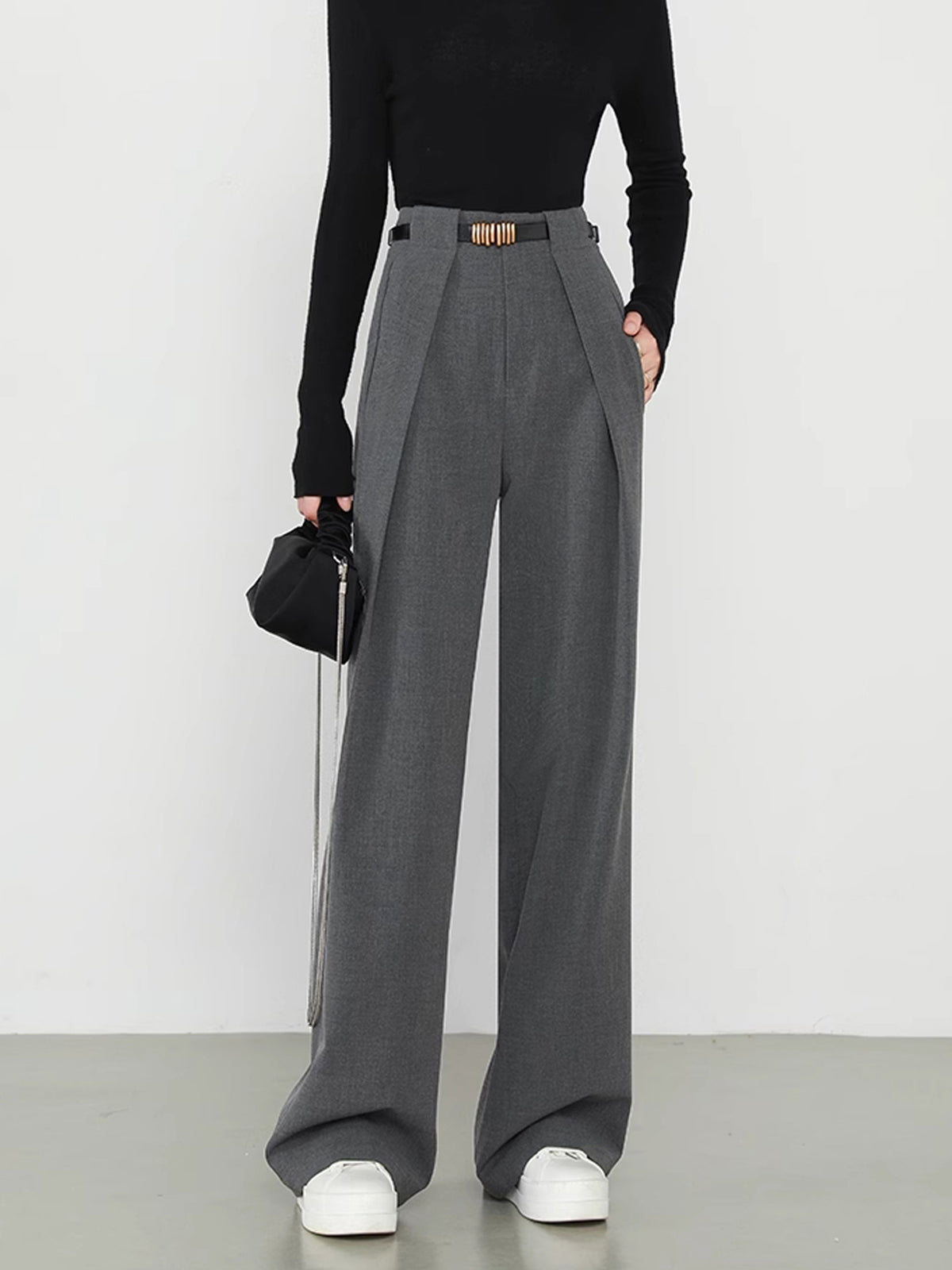 Pantalón Recto Con Bolsillos Laterales Para Mujer | Ideal Para Uso Diario