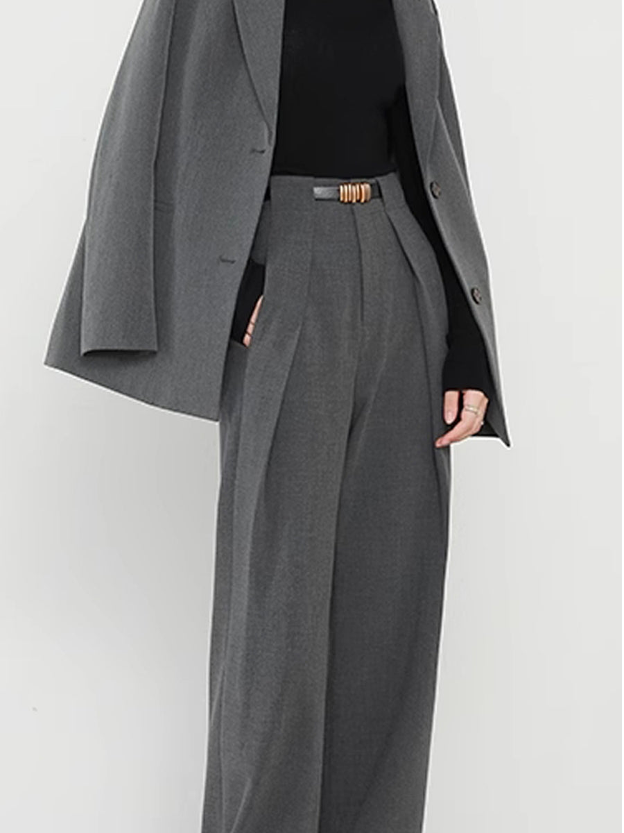 Pantalón Recto Con Bolsillos Laterales Para Mujer | Ideal Para Uso Diario
