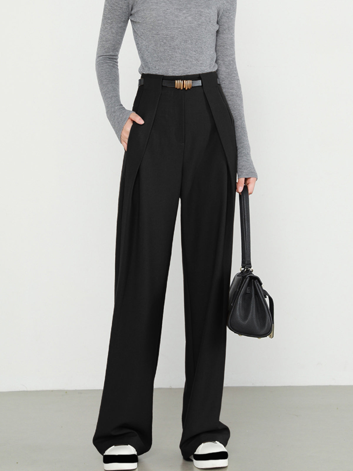 Pantalón Recto Con Bolsillos Laterales Para Mujer | Ideal Para Uso Diario