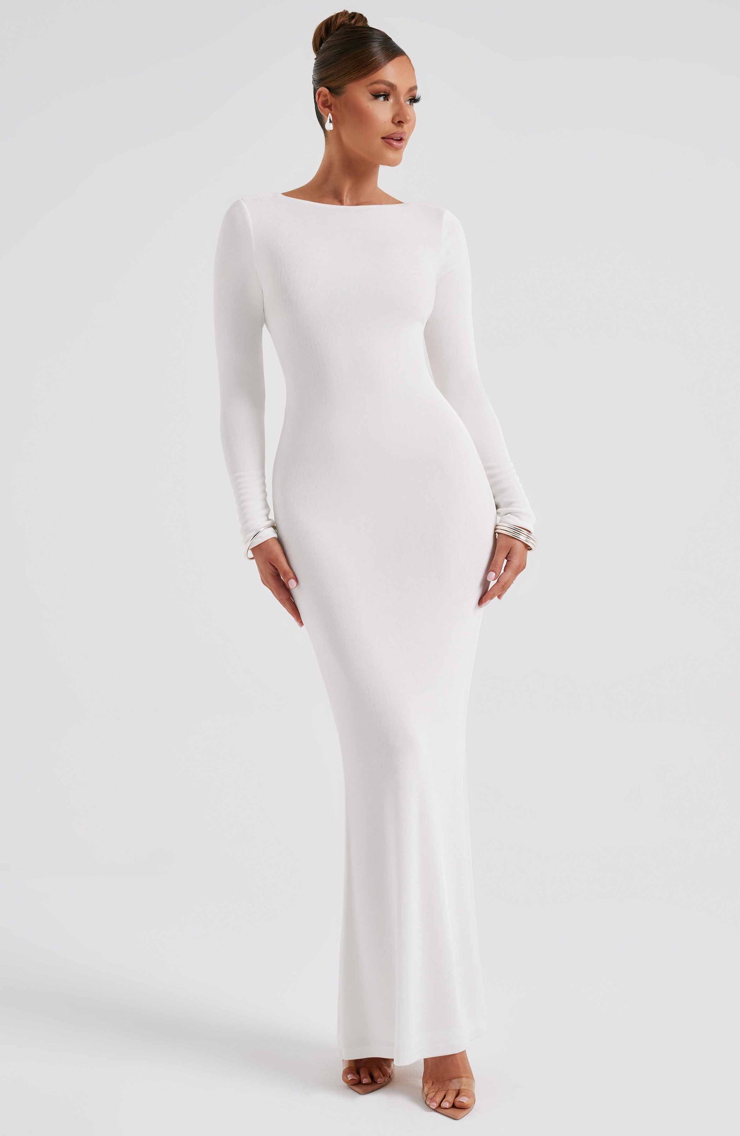Vestido Largo Ajustado con Abertura Lateral para Mujer | Ideal para Eventos Formales y Noches